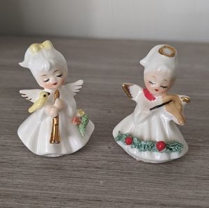 Napcoware Angel Musicians Figurine Set Miniature Vintage
